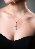 GEORGINI SIGNATURE MEMENTO LARIAT ROSE GOLD NECKLACE IP879RG