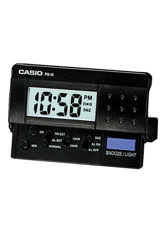 CASIO DIGITAL TRAVEL ALARM CLOCK - BLACK PQ10-1