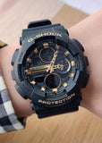 CASIO G-SHOCK WOMANS DUO BLACK & GOLD GMAS140M-1A