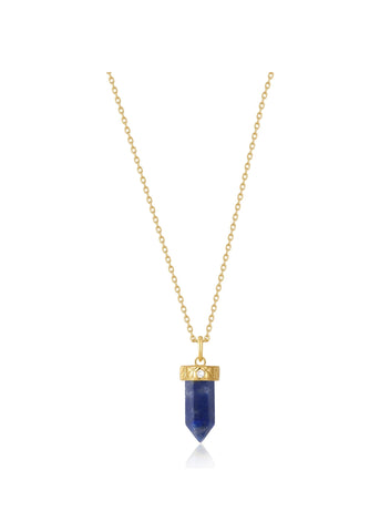 ANIA HAIE LAPIS POINT PENDANT NECKLACE GOLD N039-03G-L