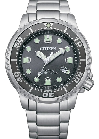 CITIZEN GENTS ECO-DRIVE PROMASTER DIVERS SEA GREY DIAL BN0167-50H