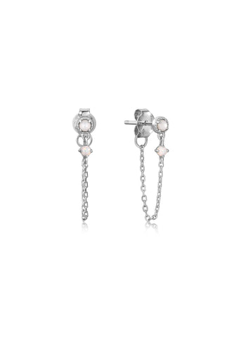 ANIA HAIE RISING STAR OPAL SILVER CHAIN EARRINGS E034-07H