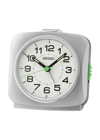 SEIKO ALARM CLOCK METALLIC SILVER QHE194-S