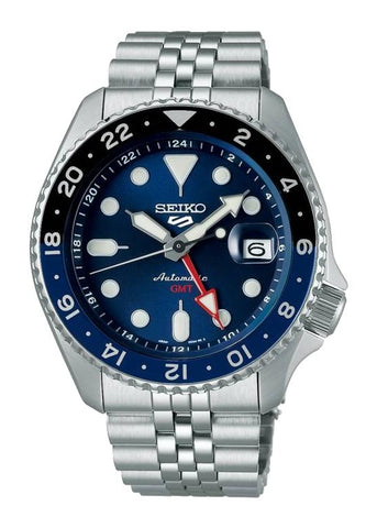 SEIKO 5 SPORTS AUTOMATIC G.M.T BLUE BLACK BATMAN STAINLESS SSK003K