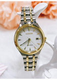 CITIZEN LADIES ECO-DRIVE BI-TONE GOLD & SILVER BRACELET EW2484-82B