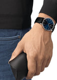 TISSOT SWISS GENTS EVERYTIME BLUE DIAL BLACK LEATHER BAND T143-410-16-041-00