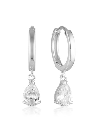 GEORGINI LOVE IS IN THE AIR PIA HOOP EARRINGS SILVER IE935W