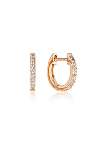 GEORGINI NOEL NIGHTS SHINE HOOP EARRINGS ROSE GOLD IE1036RG