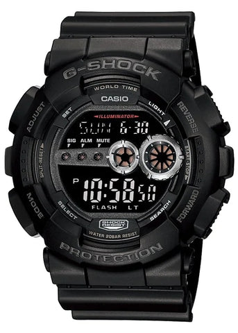 CASIO G-SHOCK DIGITAL BLACK RESIN BAND GD100-1B