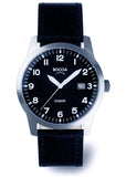 BOCCIA GENTS TITANIUM 12 FIGURE DIAL BLACK LEATHER 3631-01