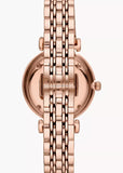 EMPORIO ARMANI GIANNI T-BAR CRYSTAL DIAL ROSE GOLD BRACELET AR11244