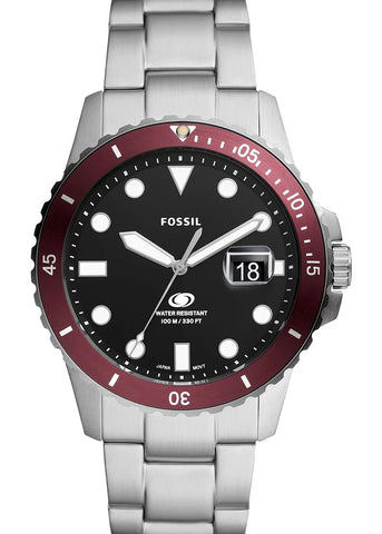 FOSSIL BLUE BLACK DIAL STAINLESS STEEL BRACELET FS6013