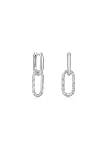 ANIA HAIE ROPES & DREAMS SILVER OVAL DROP EARRINGS E036-04H