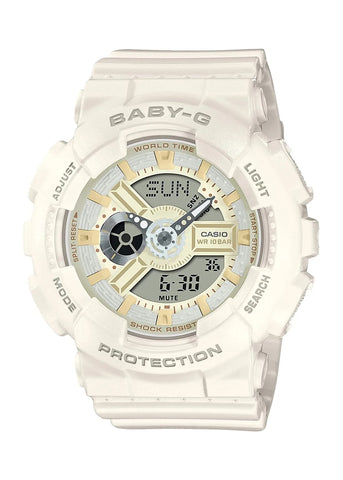 CASIO BABY-G ANALOGUE / DIGITAL OFF WHITE RESIN BAND BA110XSW-7A