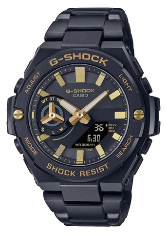CASIO G-SHOCK G-STEEL DUO SOLAR GOLD/BLACK DIAL BRACELET GSTB500BD-1A9