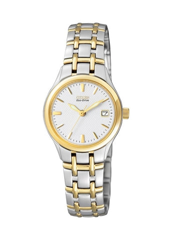 CITIZEN LADIES ECO-DRIVE GOLD BI-TONE BRACELET EW1264-50A