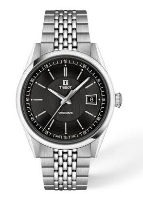 TISSOT SWISS VISODATE BLACK DIAL STAINLESS STEEL BRACELET T157-407-11-051-00