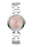 DKNY OPEN LINK PINK DIAL STAINLESS STEEL BRACELET DK1L162M0025