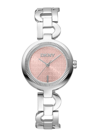DKNY OPEN LINK PINK DIAL STAINLESS STEEL BRACELET DK1L162M0025