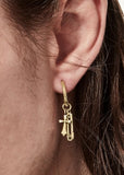 STOLEN GIRLFRIENDS CLUB GOTHIC PIN GOLD PLATED EARRINGS JWL1-26-19-GP
