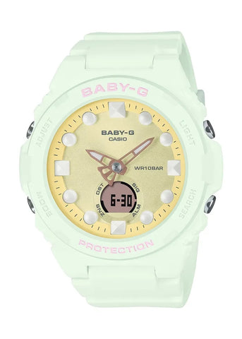 CASIO BABY-G ANALOGUE / DIGITAL MINT GREEN RESIN BAND BGA320FH-3A