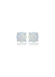 GEORGINI OPAL GLOW CREATED OPAL CIRCLE SILVER STUD EARRINGS IE1182W