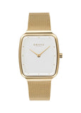 OBAKU TERN LILLE GOLD MESH BRACELET SILVER DIAL V267LXGIMG