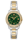 DKNY EVENING CRYSTAL SET GREEN DIAL TWO-TONE BRACELET DK1L105M0095
