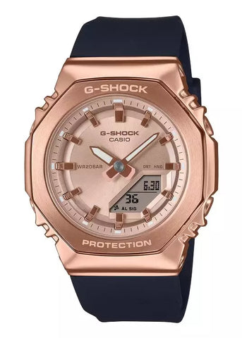 CASIO G-SHOCK METAL GUARD DUO SLIM MID SIZE ROSE GOLD DIAL GMS2100PG-1A4