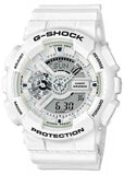 CASIO G-SHOCK ANALOGUE / DIGITAL WHITE RESIN BAND GA110MW-7A