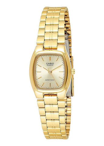 CASIO LADIES ANALOGUE GOLD DIAL GOLD BRACELET LTP1169N-9A