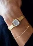 TISSOT SWISS LADIES LOVELY SQUARE GOLD MESH BRACELET T058-109-33-031-00