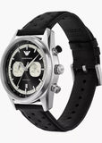 EMPORIO ARMANI RACER BLACK DIAL CHRONOGRAPH BLACK LEATHER AR11635