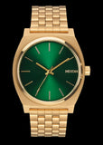 NIXON TIME TELLER GOLD GREEN SUNRAY DIAL A045 1919-00