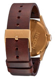 NIXON SENTRY GOLD CASE INDIGO DIAL / BROWN LEATHER A105 5033-00