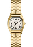 FOSSIL HARLOW LADIES OCTAGONAL CASE CREAM DIAL GOLD BRACELET ES5361