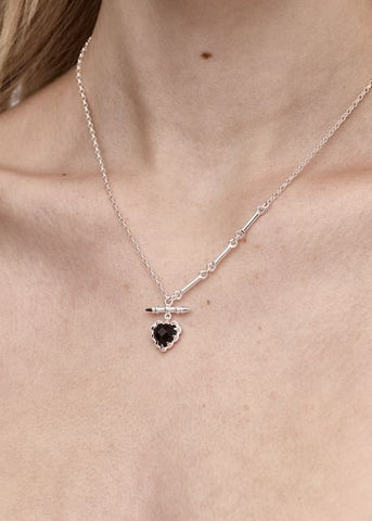 STOLEN GIRLFRIENDS CLUB LOVE CLAW BLACK ONYX FOB NECKLACE JWL26-LC-301