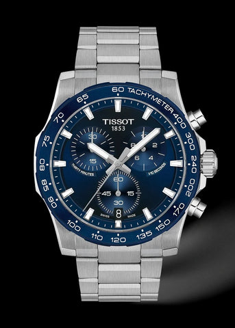 TISSOT SWISS SUPERSPORT CHRONOGRAPH BLUE DIAL STAINLESS T125-417-11-041-00