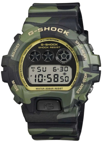 CASIO G-SHOCK DIGITAL CAMOUFLAGE RESIN GOLD ACCENTS DW6900CMG-3D