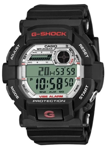 CASIO G-SHOCK DIGITAL WITH VIBRATION ALERT BLACK RESIN BAND GD350S-1D
