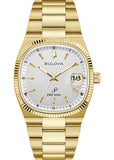 BULOVA GENTS CLASSIC SUPER SEVILLE SILVER DIAL GOLD BRACELET 97B223