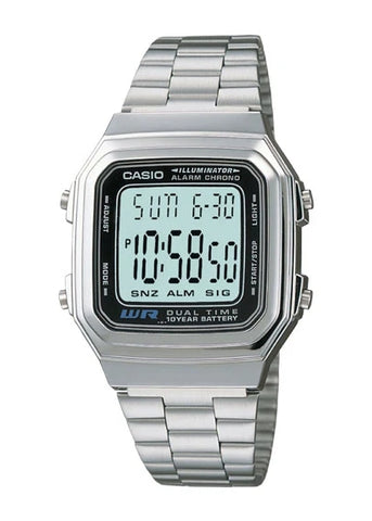 CASIO VINETAGE CLASSIC DIGITAL STAINLESS STEEL BRACELET A178WA-1A