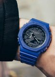 CASIO G-SHOCK CARBON CORE GUARD DUO SLIM BLUE RESIN BAND GA2100-2A