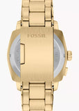 FOSSIL MACHINE BIG-TIC BLACK DIAL GOLD BRACELET FS6157