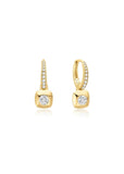 ANIA HAIE TIDE ECHO MODERN BEZEL SET HUGGIE HOOP EARRINGS E072-02G