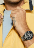 NIXON SMYTH 44 TUNNEL BLACK OMBRE STAINLESS STEEL A1414-5306-00
