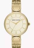 ARMANI EXCHANGE BROOKE CREAM DIAL GOLD BRACELET AX5385