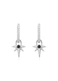 ANIA HAIE DUSK SILVER BLACK ONYX STAR DROP EARRINGS E061-12H