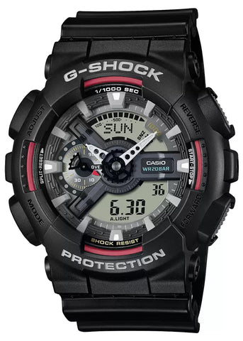 CASIO G-SHOCK ANALOGUE / DIGITAL BLACK RESIN BAND GA110RL-1A