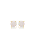 GEORGINI OPAL GLOW CREATED OPAL CIRCLE GOLD STUD EARRINGS IE1182G